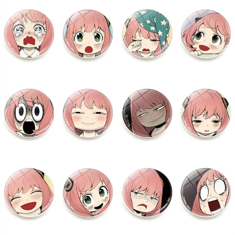 Ímãs De Geladeira Spys Familys Anyas Forgers Anime 12 Unidades/lote