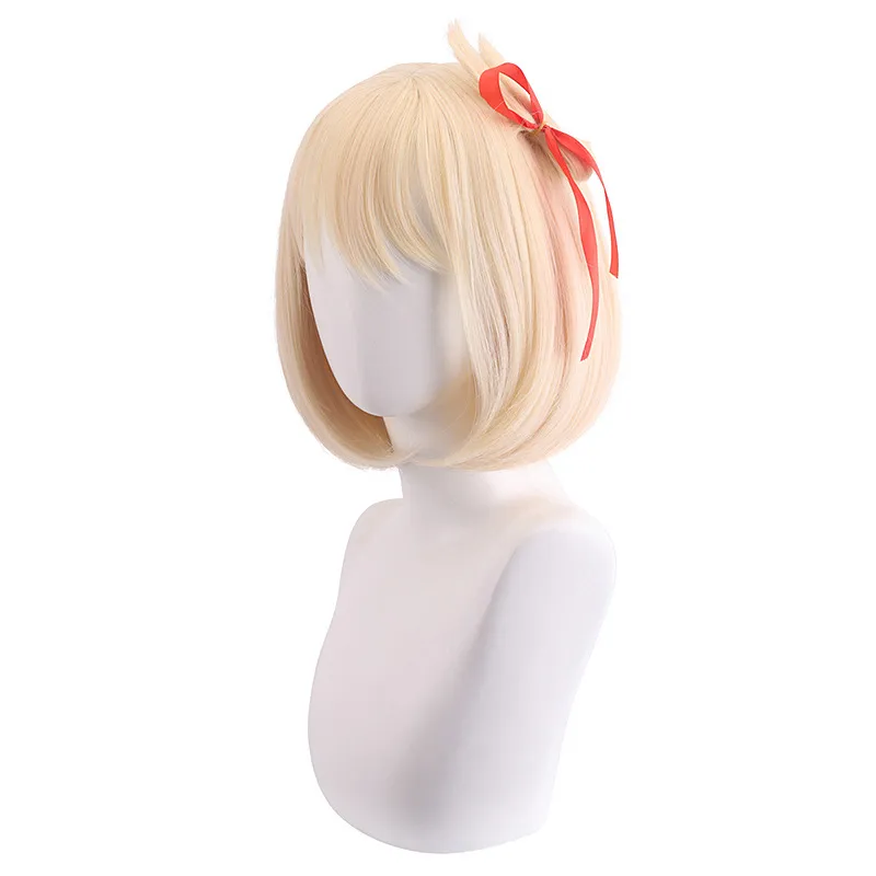 A Peruca De Cosplay Lycoris Recoil O Cabelo Sintético De Nishikigis Chisatos