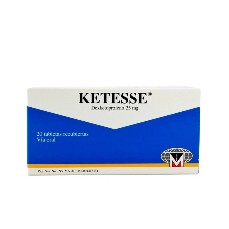 Ketesse 25 Mg Caja con 20 Tabletas Recubiertas