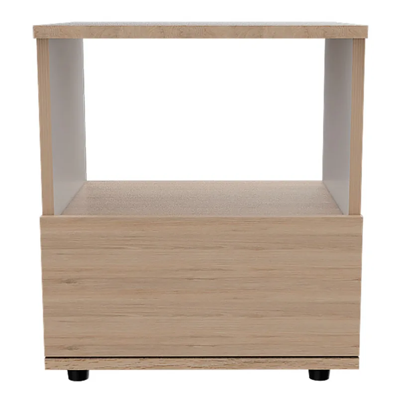 Mesa De Noche Camel Rta Rovere + Blanco