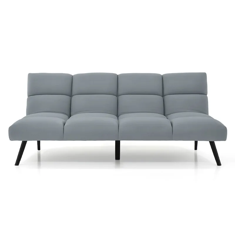 Sofá cama 3 puestos Nivala 187x88x83 cm gris Poliéster Hogar Venecia