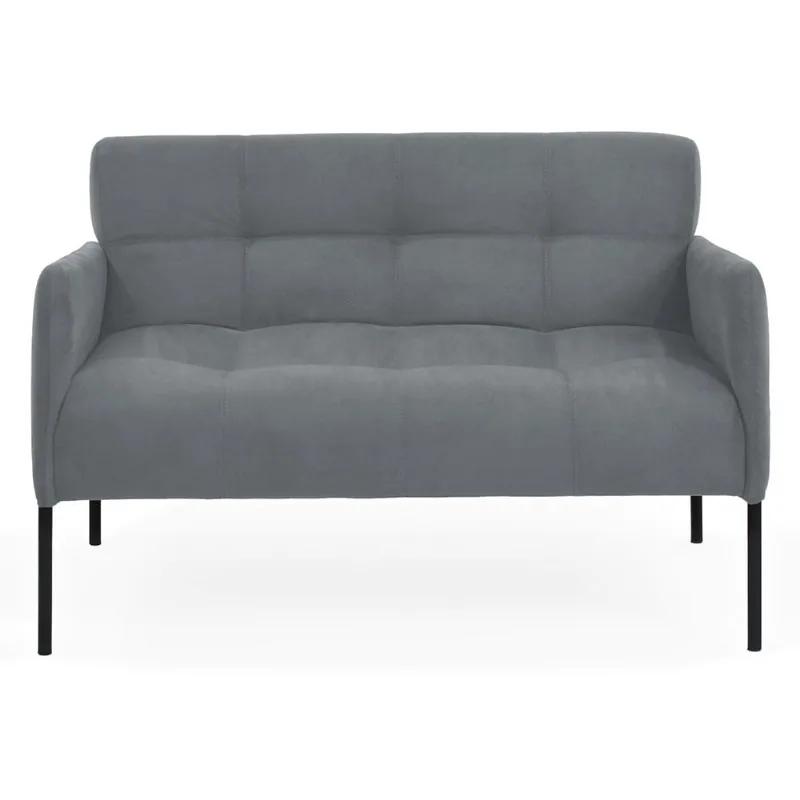 Sofá 2 puestos Olivia 76x116x68 cm gris Hogar Venecia