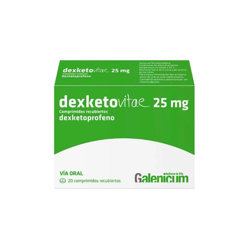 Dexketovitae 25 Mg Caja con 20 Comprimidos Recubiertos