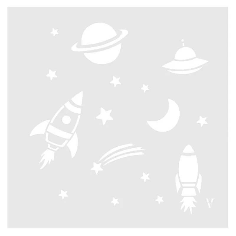 Plantilla pintar Colección Espacial 48x48x1.5 cm Vamarú Stencils
