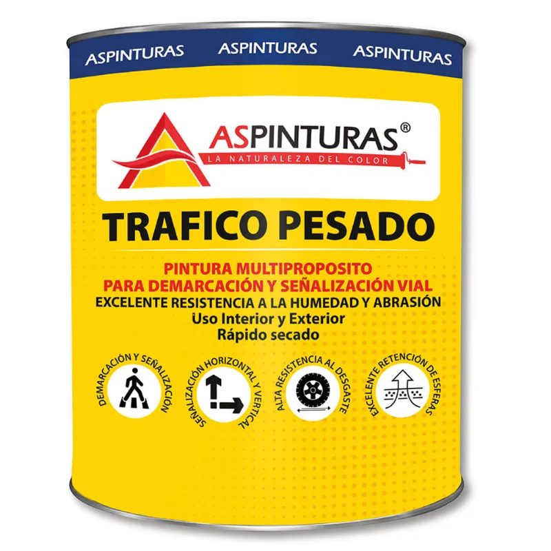 Pintura piso tráfico pesado 1/4 galón 10180151 gris 0.946 L Aspinturas 1527416
