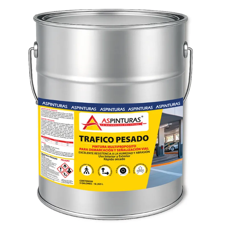 Pintura piso tráfico pesado 1 tineta 10010670 rojo vivo 18.925L Aspinturas 1527411