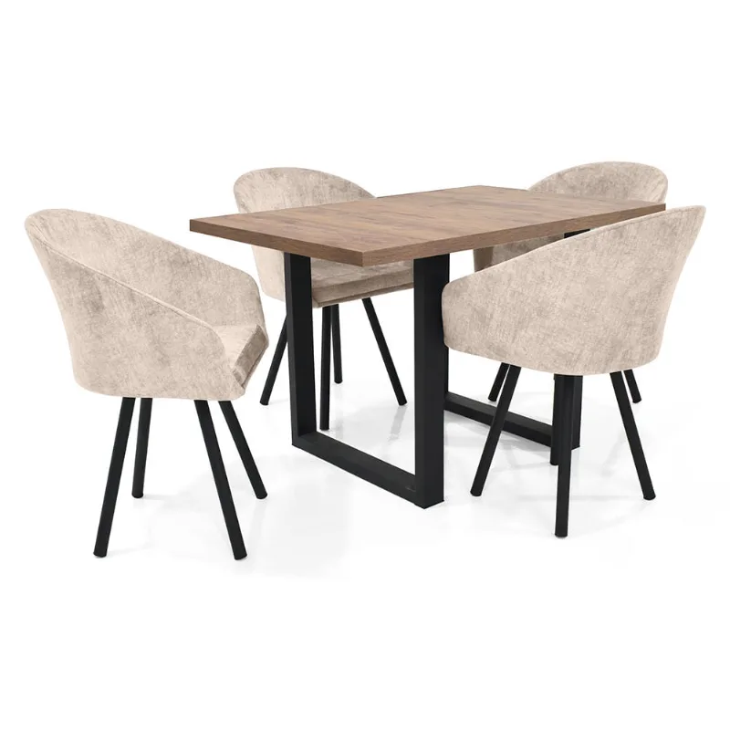 Comedor Marsella 4 sillas Tokyo 122x80x75 Hogar Venecia