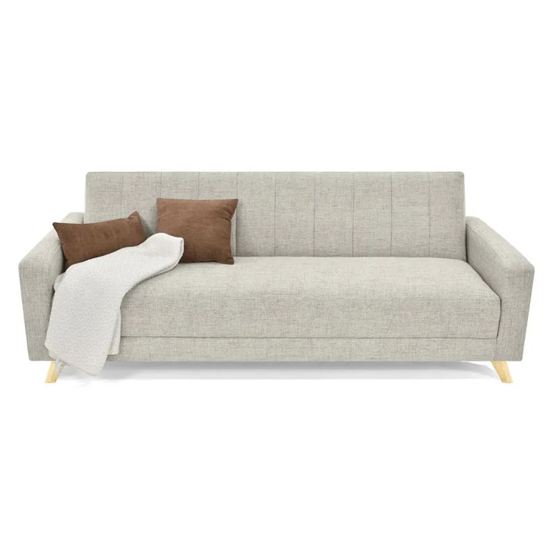 Sofá cama 3 puestos Dominic taupe 206x90x80 cm Hogar Venecia
