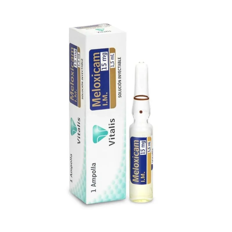 Meloxicam Inyectable 15 Mg/ 1,5 Ml Caja con 1 Ampolla