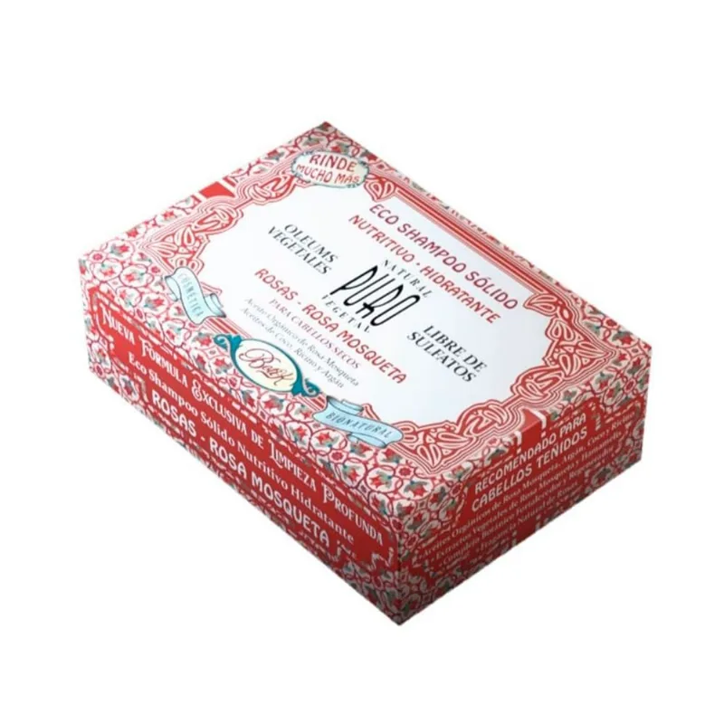 Shampoo solido Boti K rosa mosqueta 85 g.