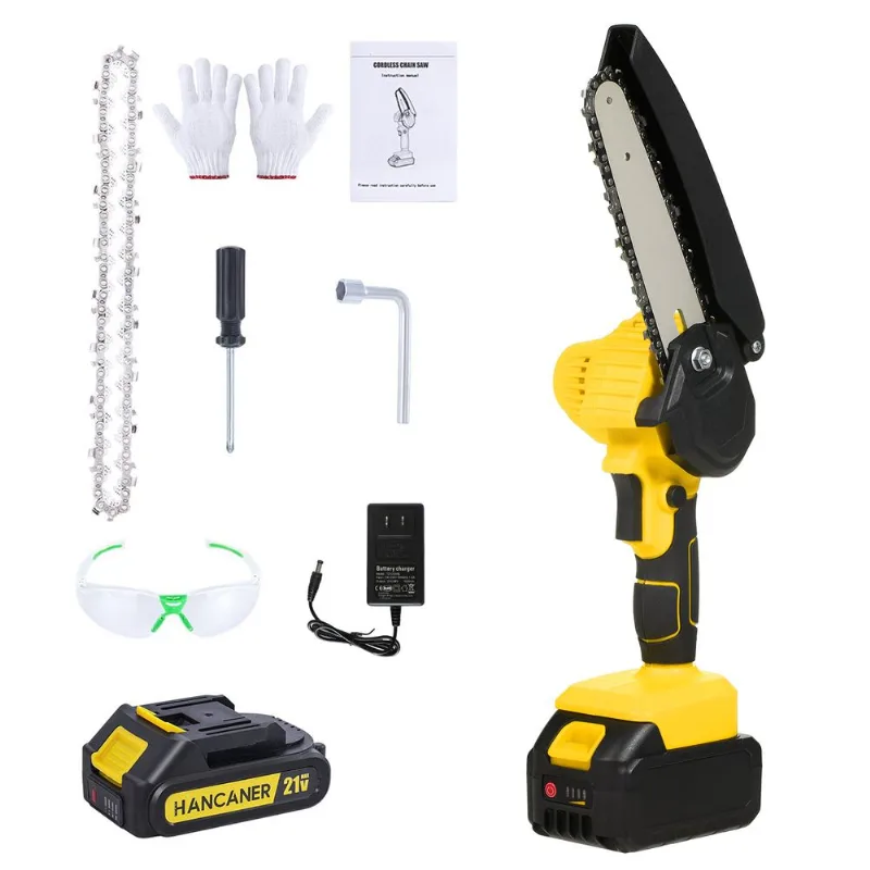 Motosserra Lepmerk Mini Sem Fio Elétrica De 6 Polegadas 20v 3.0ah