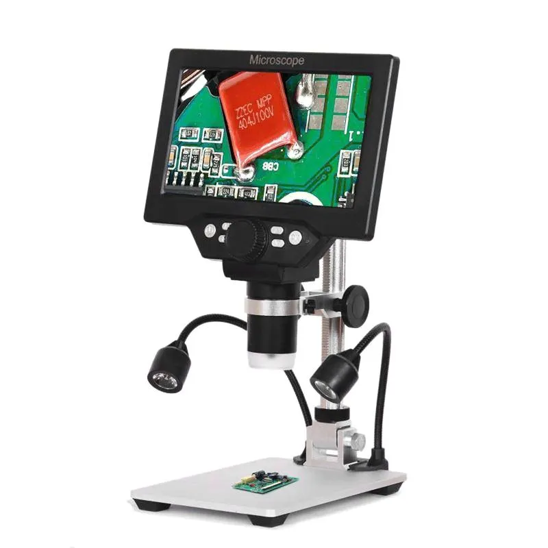 Microscópio Digital G1200 Lcd De 7 Polegadas Com Zoom 1-1200x Com 12 Mp