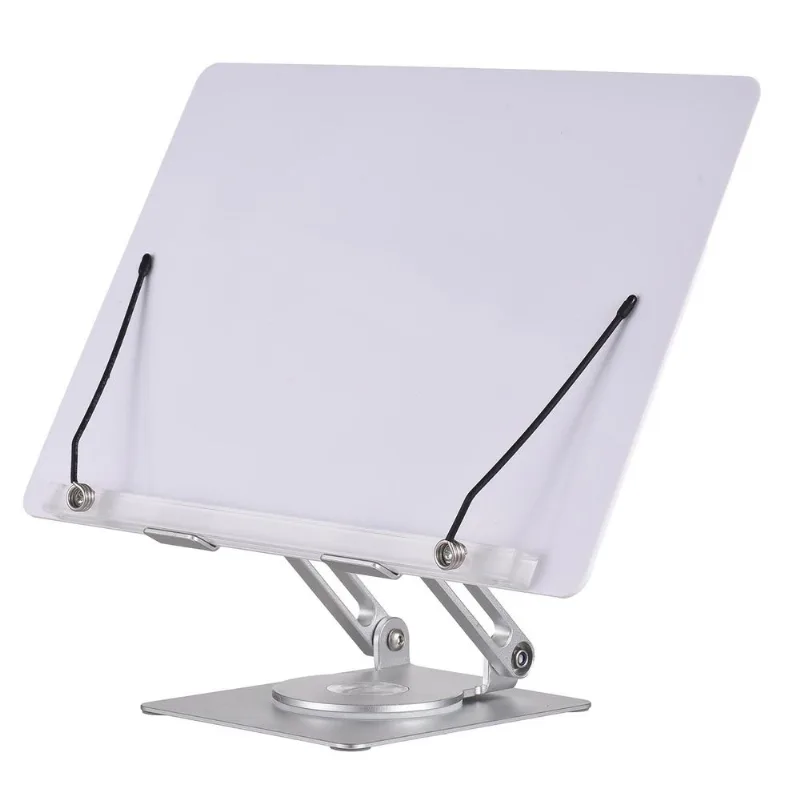 Suporte Para Livros De Mesa, Base Giratória De 360°, Material Abs Branco