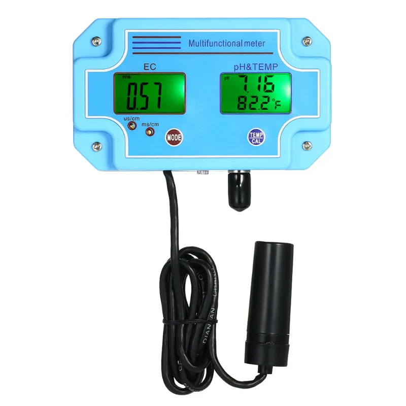 Monitor De Qualidade Da Água Ph/ec/temp 3 Em 1 Professional