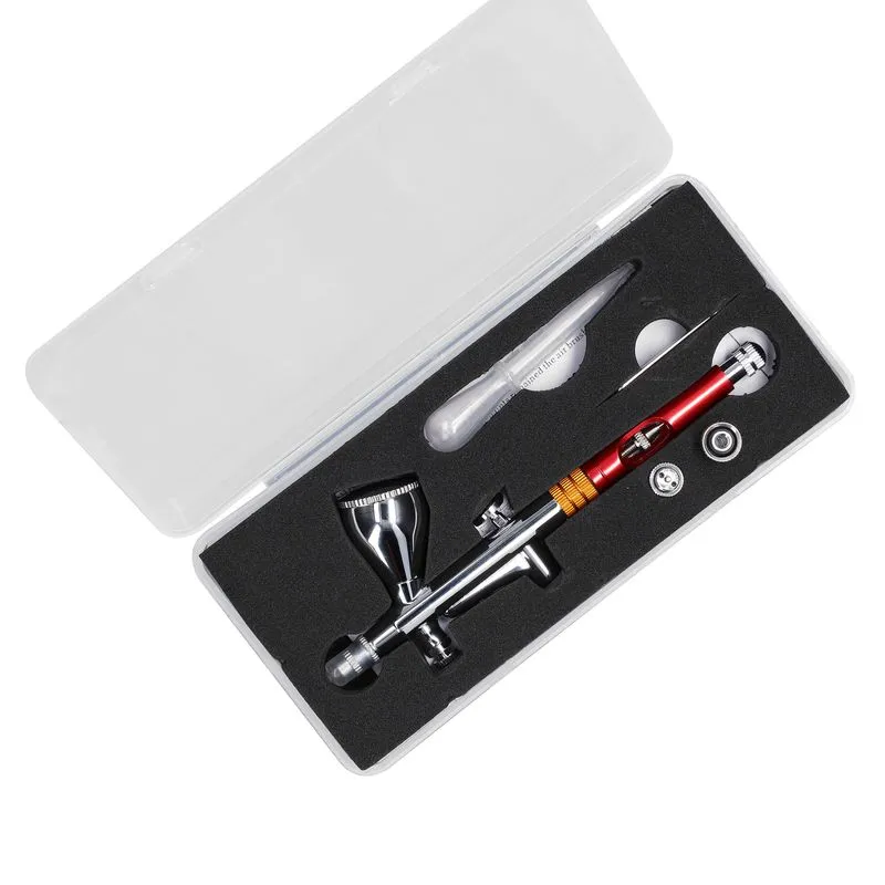 Conjunto De Aerógrafos Professional T218 De 0,3 Mm Com Bomba De Ar De 30 Psi