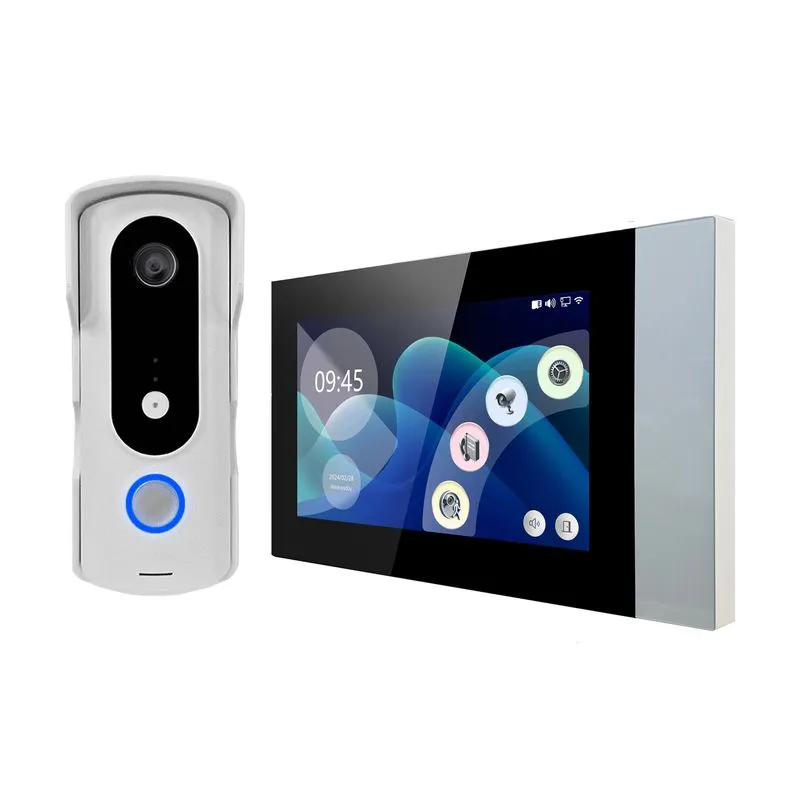 Sistema De Intercomunicação De Campainha De Vídeo Com Tela De Toque Lcd De 7 Polegadas