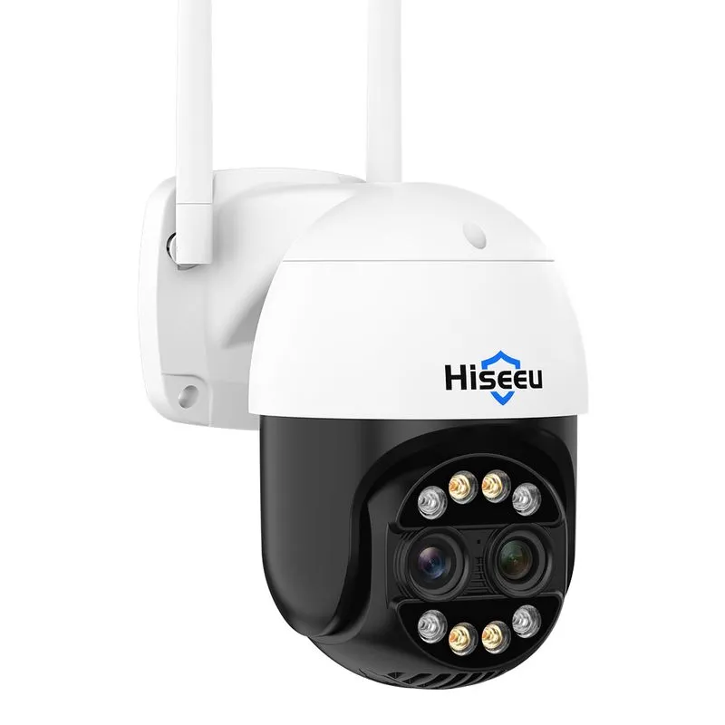 Câmera De Monitor Sem Fio Hiseeu Whdc12 4mp Com Lente Dupla