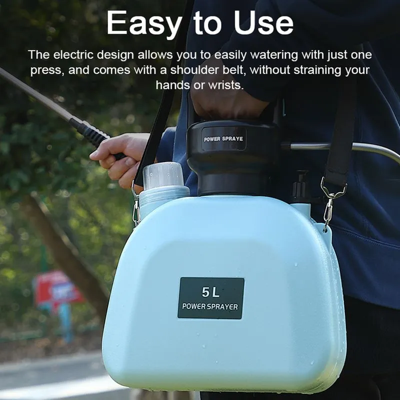 Pulverizador Elétrico, Aspersor De Ombro Recarregável Usb 5l/8l