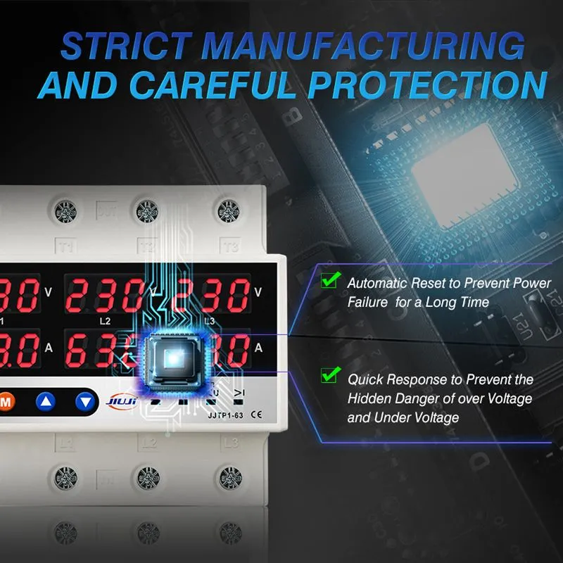 Protetor De Religamento Automático, Display Lcd 63a/100a 220v
