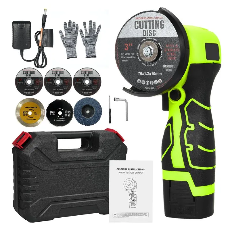 Esmerilhadeira Angular Geevorks Cordless 16,8 V 7000 Rpm Com Acessórios