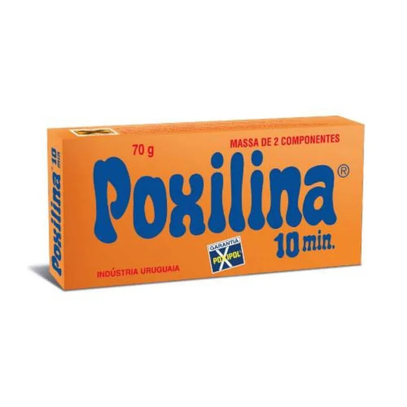 Massa Epóxi Poxilina 70g - Ideal para Conserto de Canos de Ferro, Bronze, PVC - Endurece em 10 Minutos
