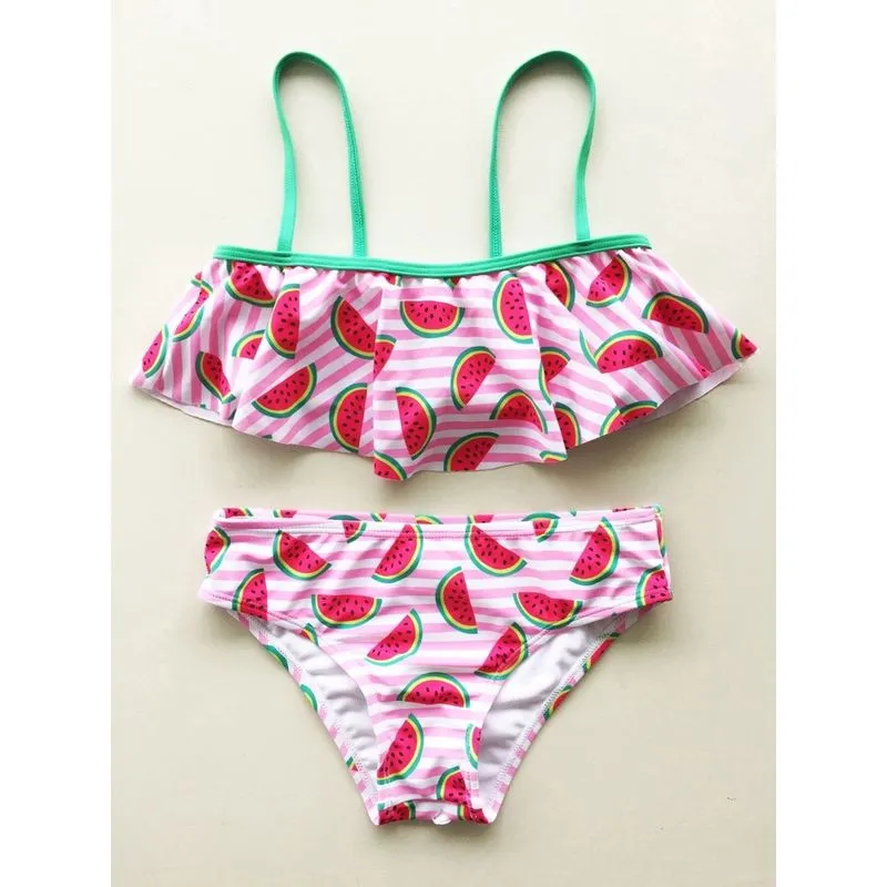 Biquini Infantil Melancia Com Listras - Basic +