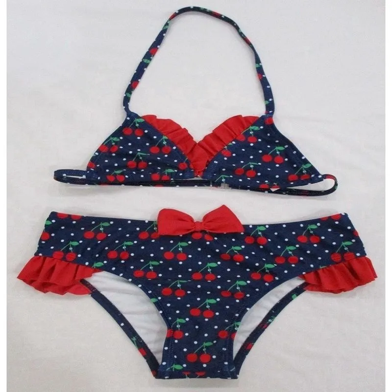 Biquíni Infantil Conjunto Basic + Poliamida Cereja