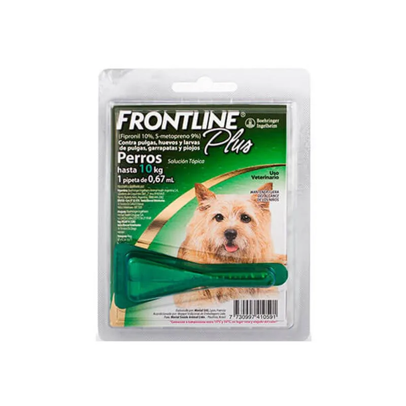 PIPETA FRONTLINE PLUS PERRO HASTA 10 KG
