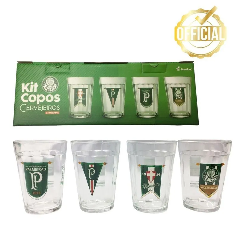 Kit 4un Copo Americano Vidro 190ml Tradicional Bar Cerveja