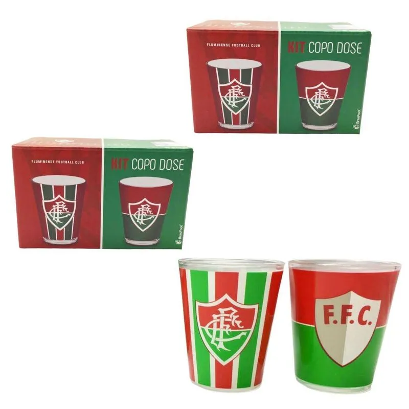 Kit 6un Copo Dose Shot 60ml Pinga Cachaça Time Fluminense