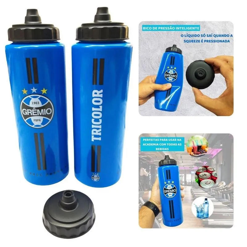 Squeeze 950ml Garrafa Azul Trooper Academia Esporte Time