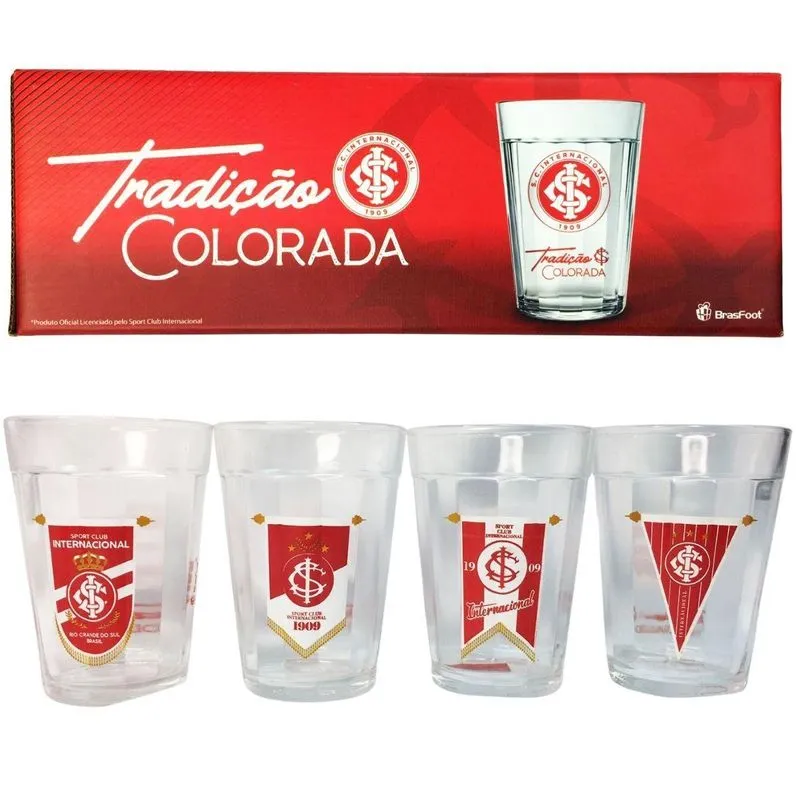 Kit 4un Copo Americano Tradicional Vidro 190ml Bar Cerveja