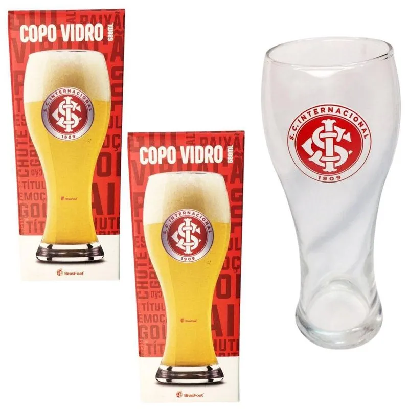 Kit 2Un Copo Vidro Joinville Grande 680Ml Copão Chopp