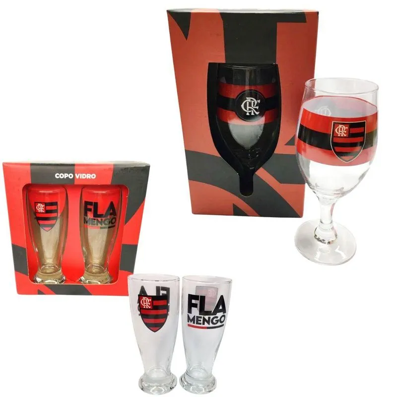 Kit 2un Copos Munich Vidro Cerveja + 1 Taça Windsor 330ml