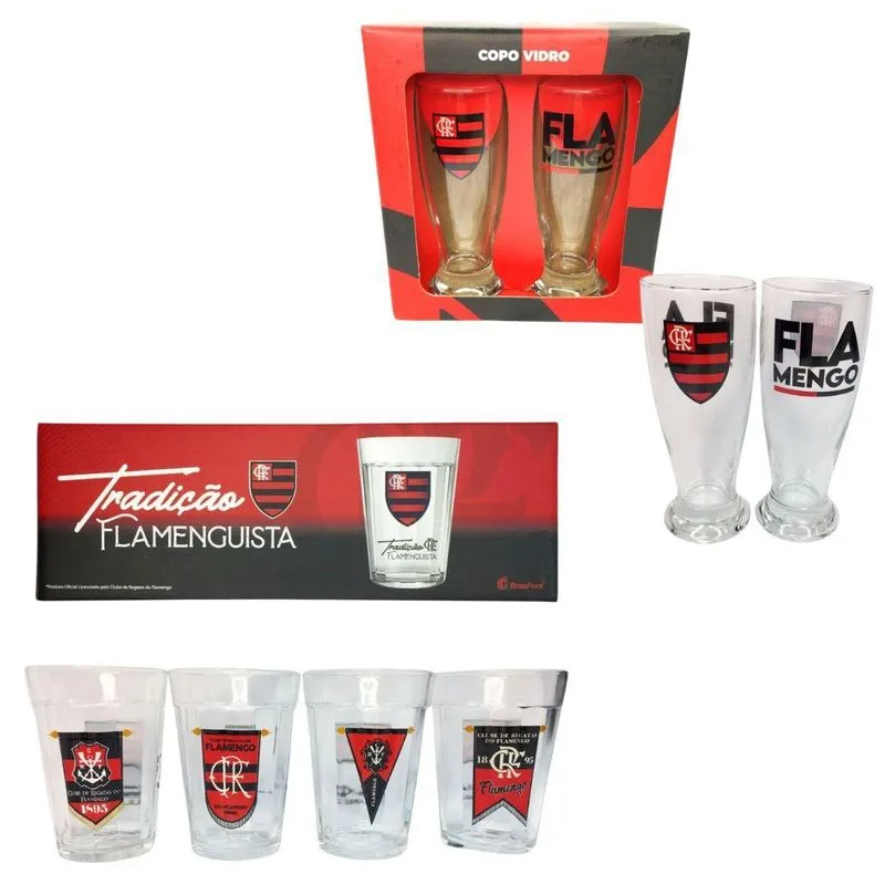 Kit 2un Copos Munich Vidro Cerveja + 4un Copo Americano
