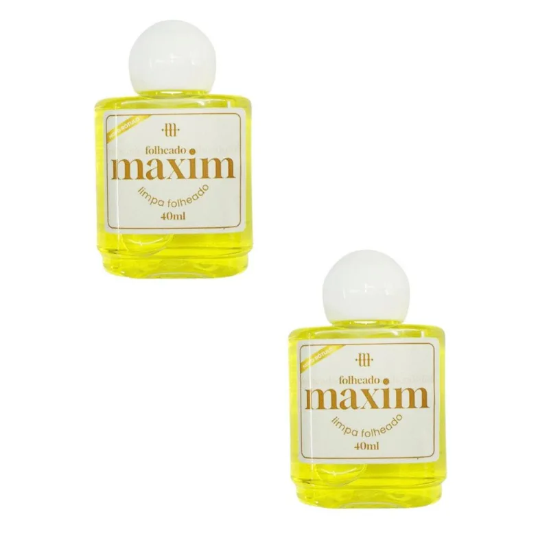 Kit 2 Limpa Chapeados Maxim 40ml Amarelo Liquido Folheado