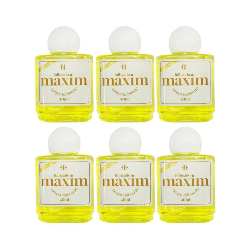 Kit 6 Limpa Chapeados Maxim 40ml Amarelo Liquido Folheado