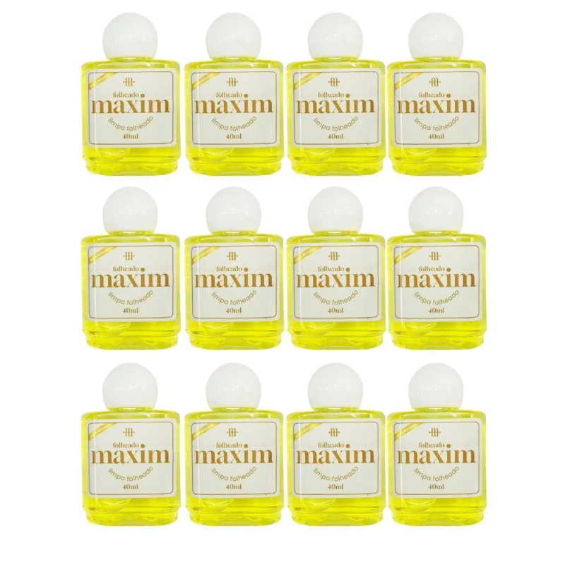 Kit 40 Limpa Chapeados Maxim 40ml Amarelo Liquido Folheado