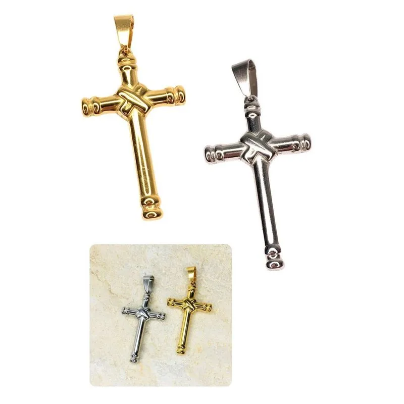 Pingente Masculino Cruz Grossa Crucifixo Grande Trabalhado