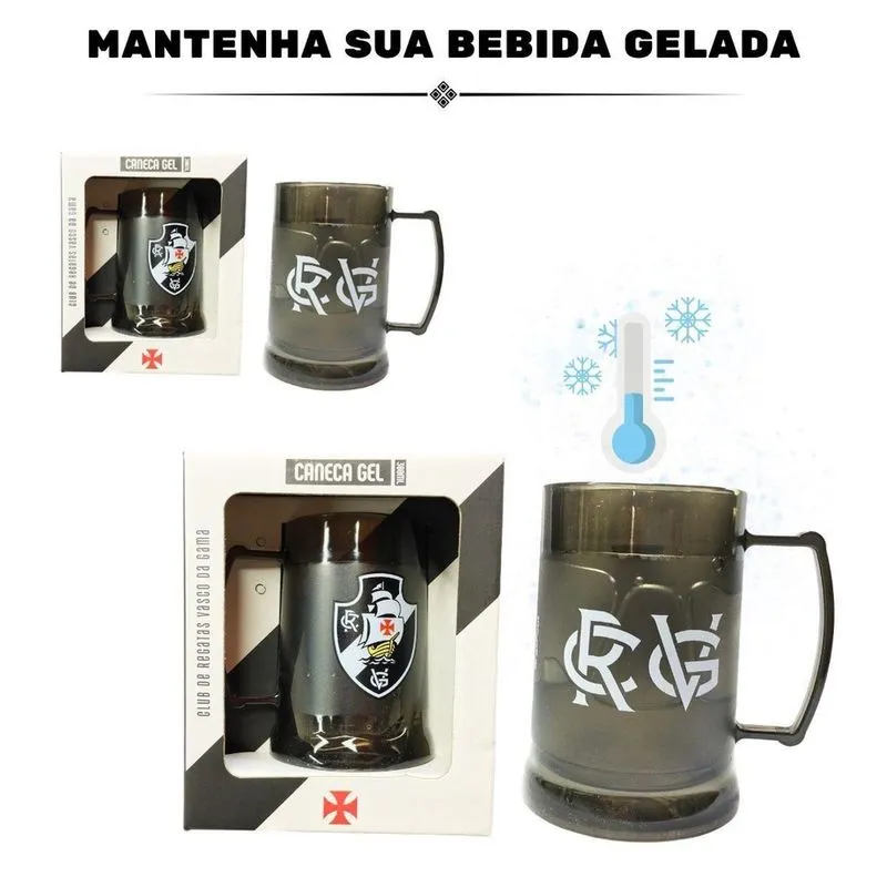 Kit 2Un Caneca Copo Gel 300Ml Isolante Térmico Chopp Cerveja