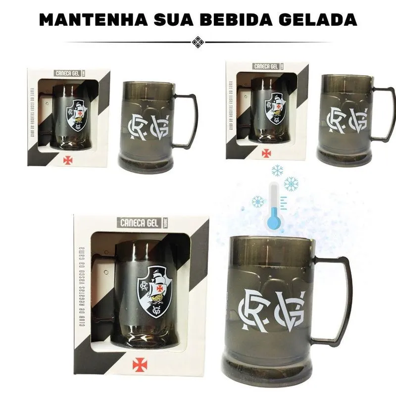 Kit 4Un Caneca Copo Gel 300Ml Isolante Térmico Chopp Cerveja