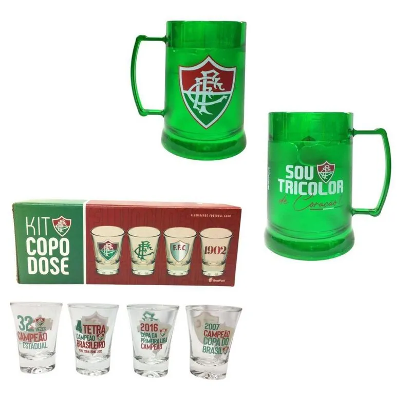 Kit Copo Caneca Gel Térmico 300Ml Gelado Chopp Cerveja + 4