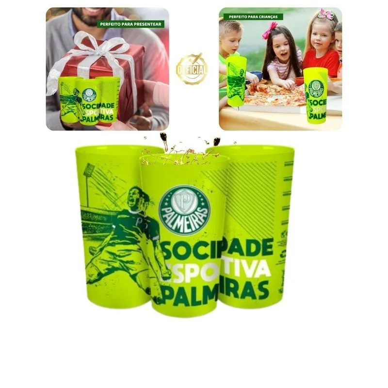 Copo Plástico 500ml Festa Refrigerante Time Palmeiras