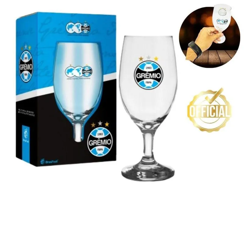Taça Tulipa Vidro 330Ml Reforçado Vinho Chopp Cerveja Time