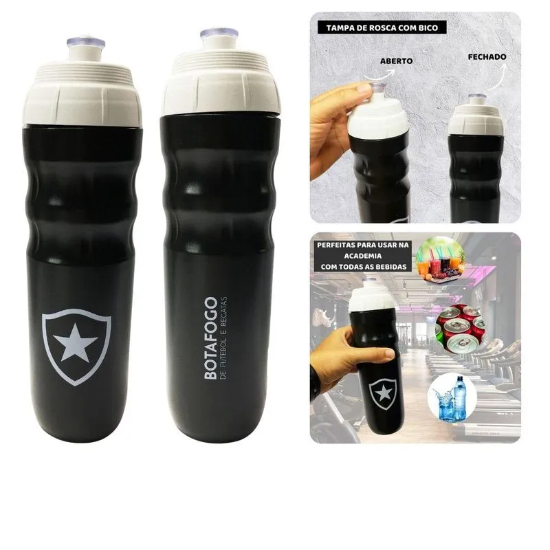 Kit 2un Squeeze Garrafa Top Térmica 550ml Preto Água Esporte