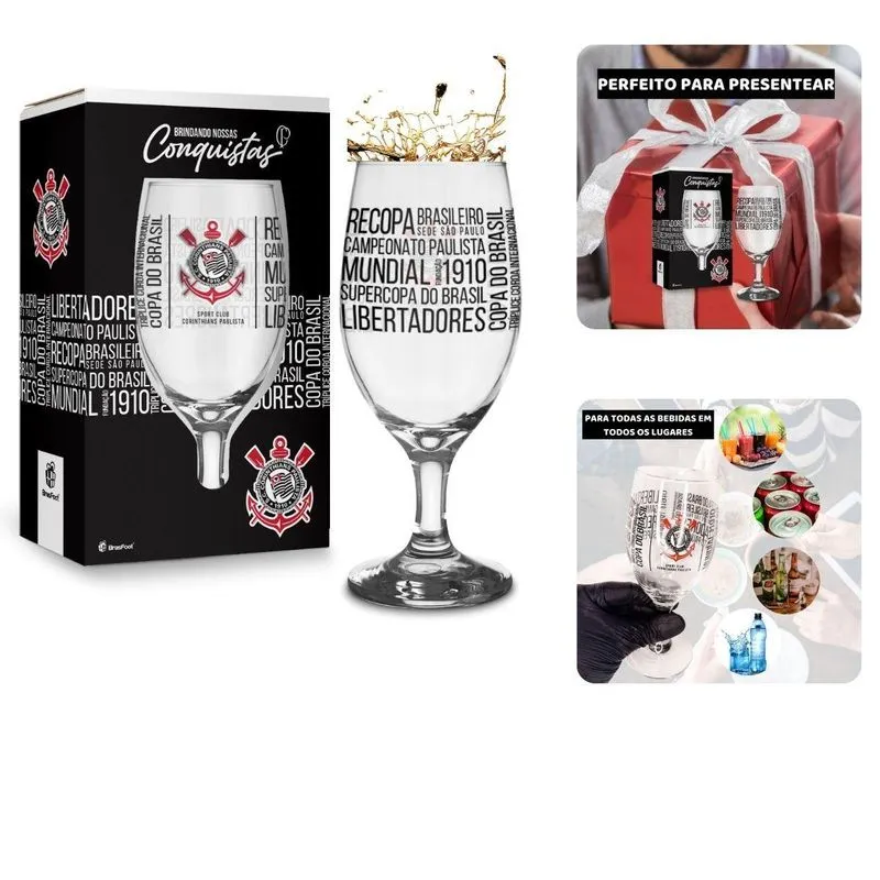 Taça Tulipa Windsor Vidro 330ml Cerveja Vinho Chopp Time