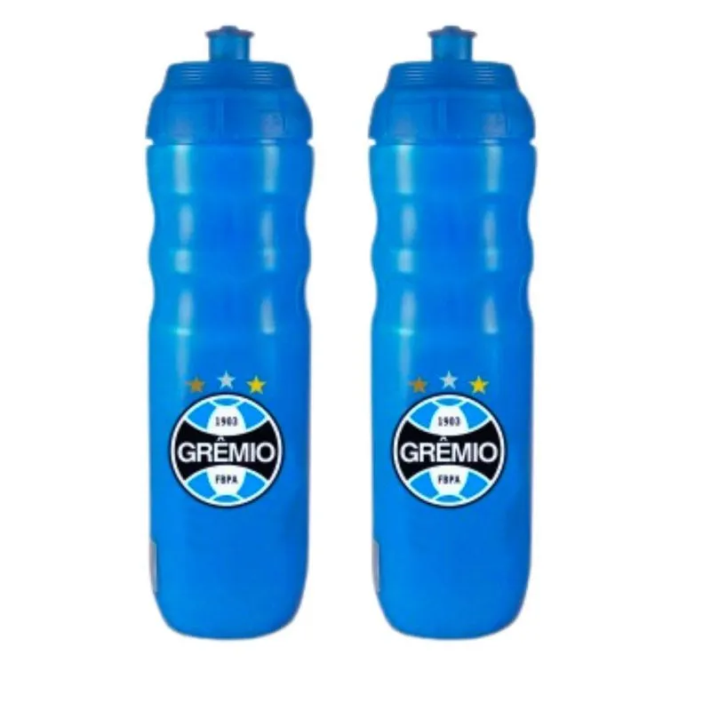 Kit 2un Squeeze Top Térmica 550ml Garrafa Azul Água Esporte