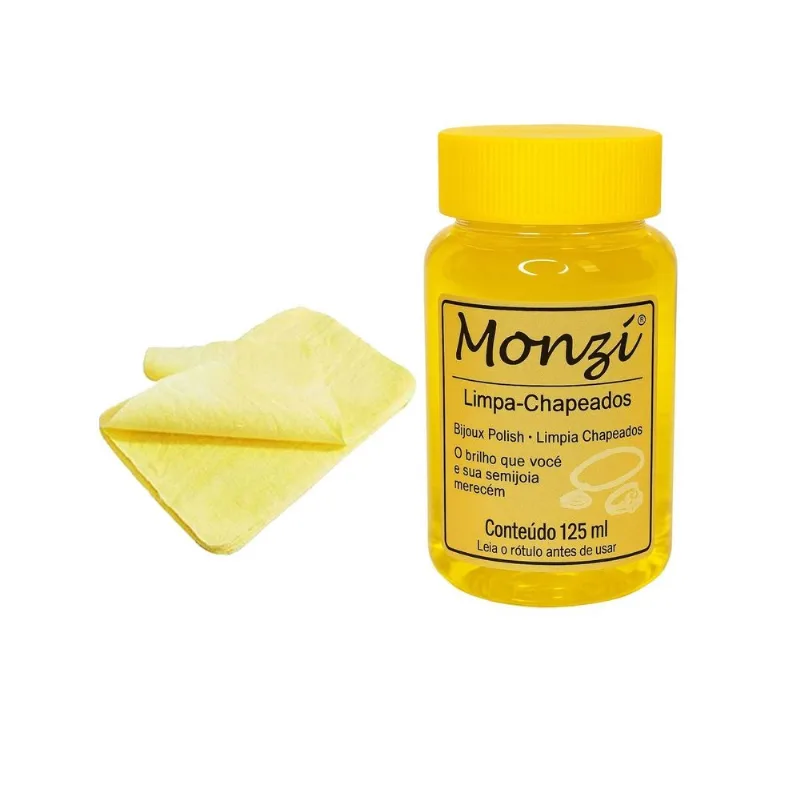 Kit 1 Limpa Chapeados Monzi 125ml Grande + 1 Flanela Pano