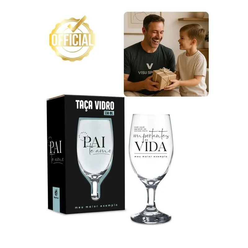 Taça Windsor Vidro 330ml Chopp Cerveja Vinho Pai Meu Maior