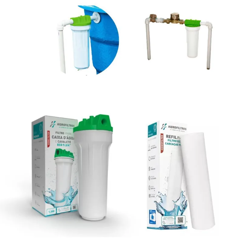 Kit Filtro Para Cavalete Caixa D' Água Poe 9 3/4 Com 2 Refis